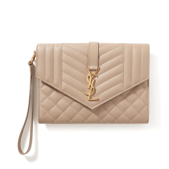 Saint Laurent Handbags - SOLD Saint Laurent monogram envelope clutch bag